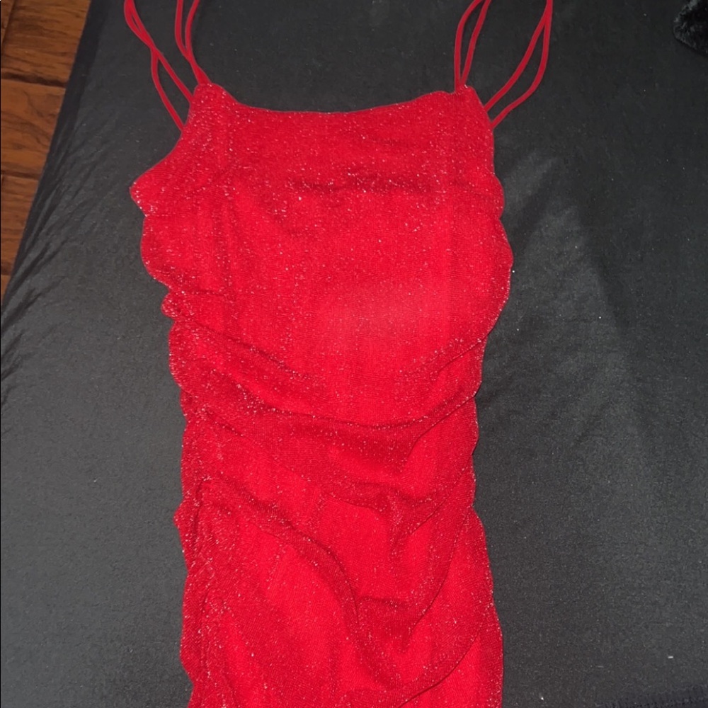Red sparkly dress